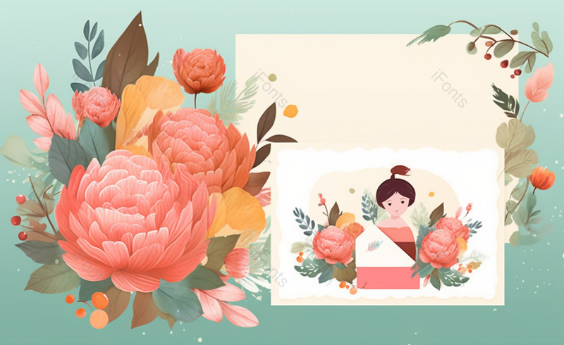 手绘小清新人物原创插画感恩教师鲜花和感恩信,插画/手绘图,插画/手绘图库,插画/手绘图下载,插画/手绘